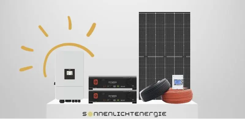 Markenprodukt 12 kWp DEYE SUN-12K-SG05LP3-EU-SM2 Dyness DL5.0C Speicher 10,24 kWh Doppelglas