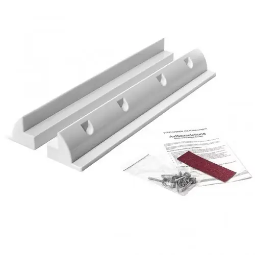 Echt Hochwertige Haltespoiler Set 55cm Solarmodulhalterung ABS Kunststoff, weiß