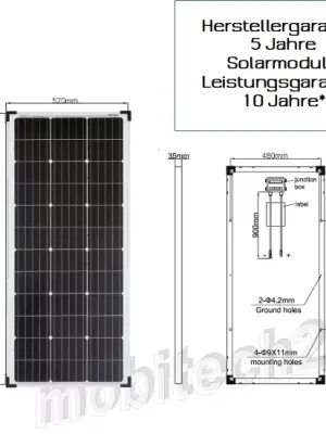 Offgridtec® 100W Mono Solarpanel 12V Direkt Vom Hersteller