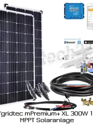 Rabatt Premium+ XL 300W 12V MPPT Solaranlage für Wohnmobil / Caravan von Offgridtec
