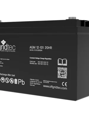 Offgridtec® AGM 101Ah 20HR 12V - Solar Batterie Akku Extrem Zyklenfest Direkt Vom Hersteller