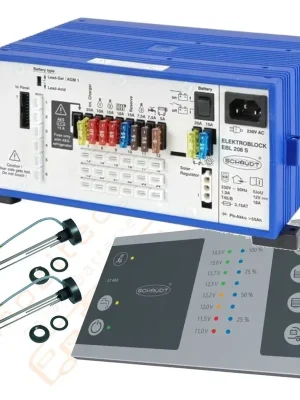 Aktuell Schaudt Elektroblock EBL 208 mit Bedienpanel LT 453 Blei-Säure und Blei-Gel Batterien