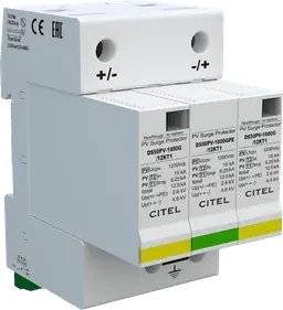 Versand Am Gleichen Tag Citel DC Surge Arrestor DS50PVS-1000G/12KT1 1200Vdc Typ 1+2 Hutschienenmontage Fernsignalisierung SKU 482393