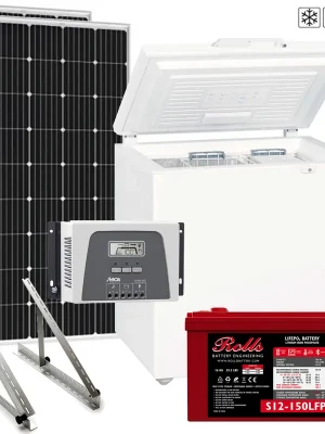Preiswert Solar-Tiefkühlsystem PF 166-H - 12V / 400Wp / 150Ah LiFePO4