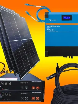 2000Watt Victron Hybrid Set (0% MwSt.*) Einphasig 7kWh Lithium Speicher ohne Montagematerial Super-Preis