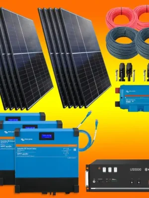 Top-Preis 8000Watt Victron Hybrid Set (0% MwSt.*) Dreiphasig 19,2kWh Lithium Speicher ohne Montagematerial