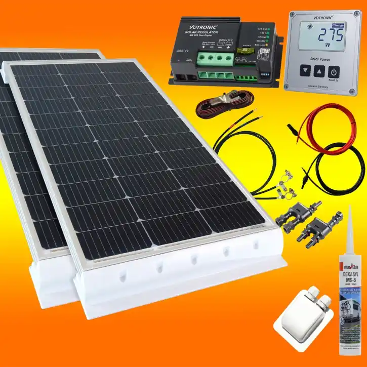 Super-Preis 200 Watt Wohnmobil Set Votronic MPPT in weiß