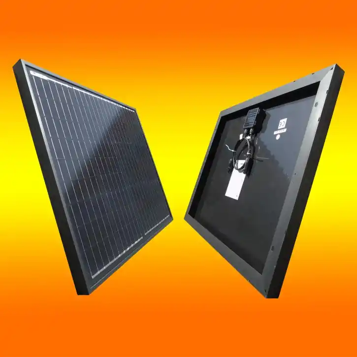 1 x Solarmodul 50Watt (0% MwSt.*) 12V Monokristallin Solarpanel in schwarz Top-Seller