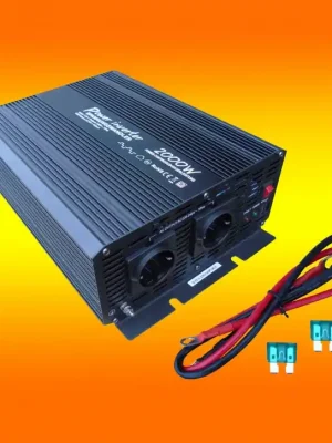 Kostenloser Rückversand Spannungswandler 12V auf 230V Solartronics 2000Watt Inverter modifizierte Sinus (0% MwSt.*)