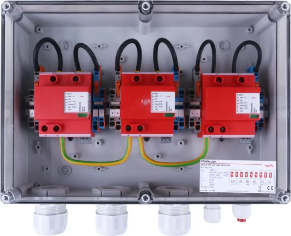 Top-Angebot Dehn 900978 GAK Typ 1+2 im Gehaeuse IP65 f. PV-Anl. 3 MPPT und je 2 Strings b. 1000V DC