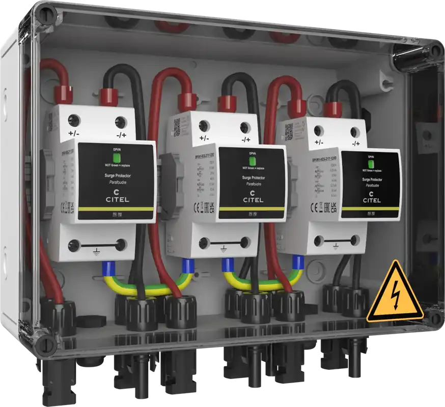Highlight Citel 156634 Generatoranschlusskasten mit SPD Typ 1+2+3 bis 1200 VDC, 3-MPPT, 1 String MC4