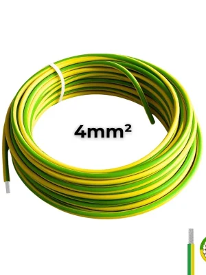 Ausverkauf Erdungskabel H07V-K Aderleitung Kupfer feindrähtig & flexibel Grün/Gelb 4mm2 PV Anlage