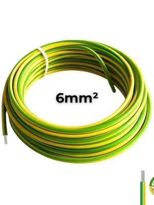 Erdungskabel H07V-K Aderleitung Kupfer feindrähtig & flexibel Grün/Gelb 6mm2 PV Anlage Garantierte Lieferung
