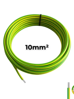 Finale Aktion Erdungskabel H07V-K Aderleitung Kupfer feindrähtig & flexibel Grün/Gelb 10mm2 PV Anlage