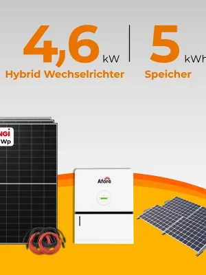 2in1 PV-Tower | 4,6 kW Solaranlage mit 5 kWh Speicher | Komplettset inkl. Flachdach Montagesystem Heißes Angebot