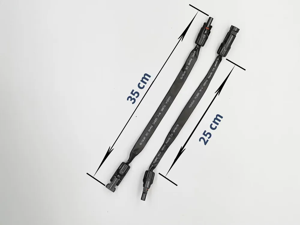 Finale Aktion 35cm Flache Kabel MC4 Fensterdurchführung 6mm²|Flachkabel für Balkonkraftwerk|2 Stück