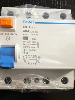 Nur Heute CHINT NL1-63 FI-Schutzschalter Typ A 3PN 40 A 30 mA 10 kA