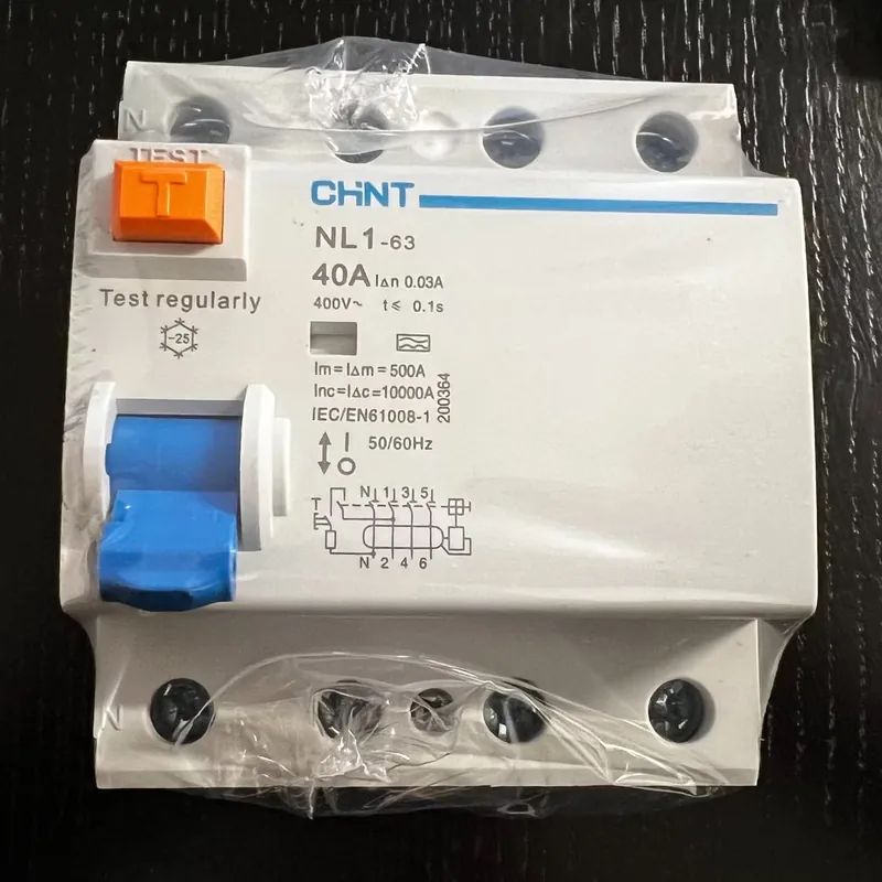 Nur Heute CHINT NL1-63 FI-Schutzschalter Typ A 3PN 40 A 30 mA 10 kA