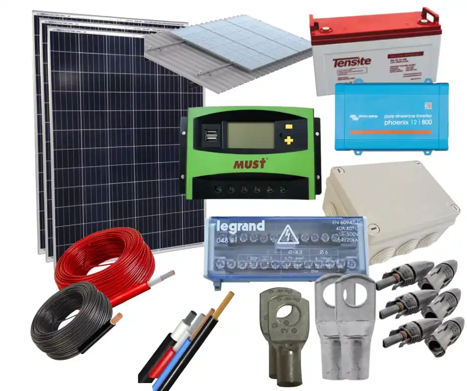 AGM Solar-Kit 800 W 12 V 3000 Whdia Sichere Zahlung