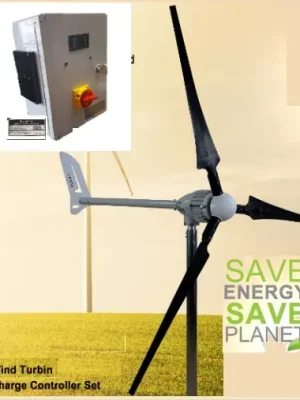 Mega-Angebot i2000 48V Windturbine 3 schwarze Flügel und Regler