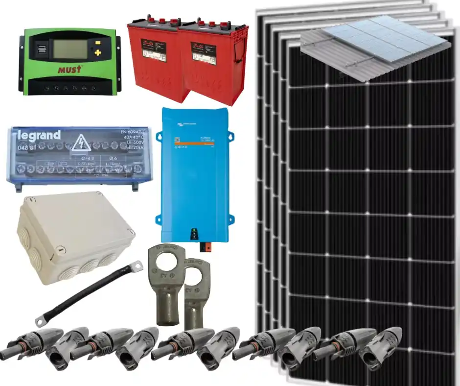 Isoliertes Solar-Kit 1600 W 12 V 5000 Whdia Begrenztes Angebot