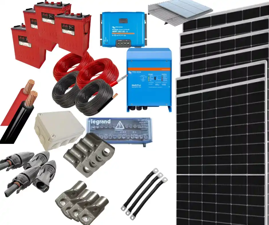 Isoliertes Solar-Kit 3000 W 24 V 6700 Whdia Bestseller