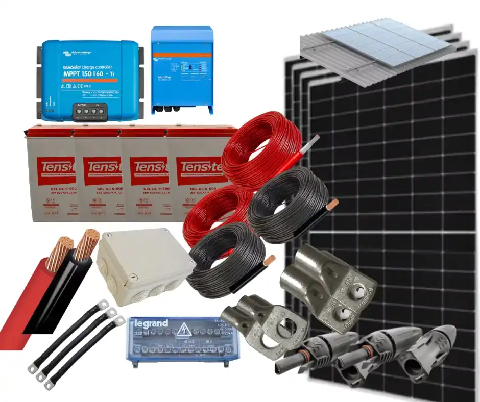 Solar-Kit 3000 W 24 V 8100 Whdia mit Victron-Wechselrichter Knallerangebot