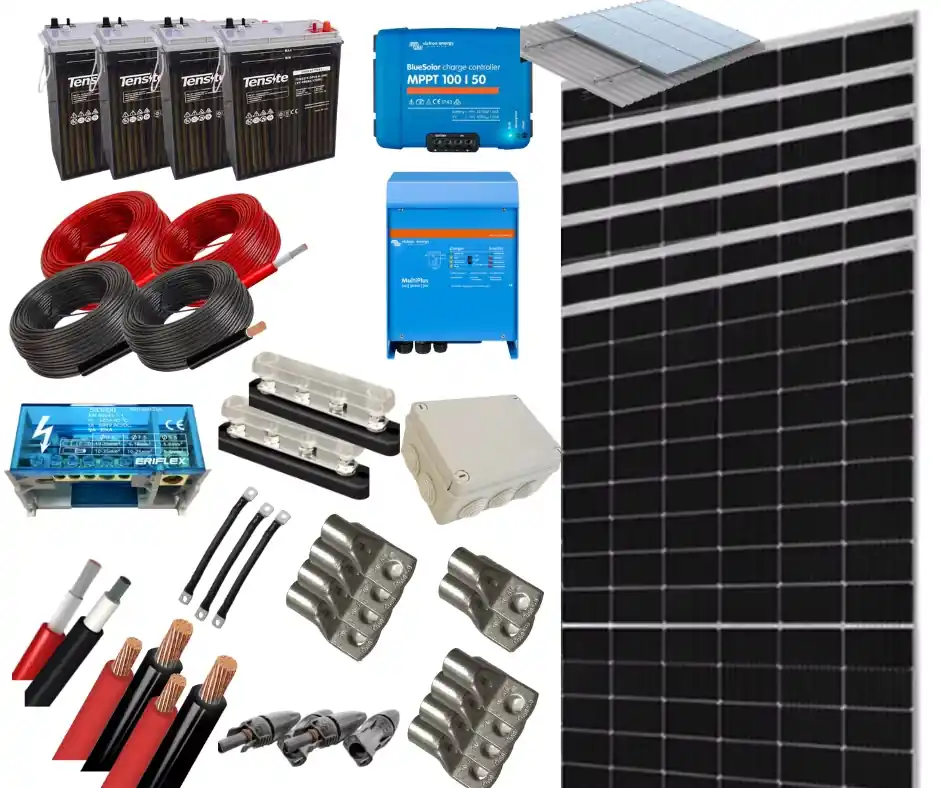Gratis Versand Solar-Kit mit isoliertem Gehäuse, 3000 W, 24 V, 9600 Whdia