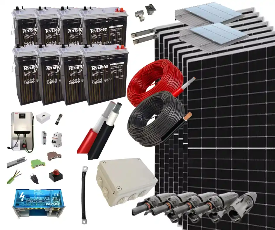 Solar-Kit mit isoliertem Gehäuse, 5000 W, 48 V, 18500 Whdia Sonderangebot