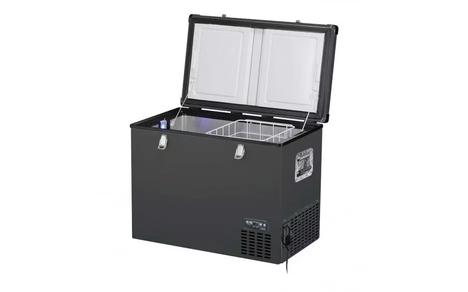 Saisonangebot TB Black Steel 74 L tragbarer Kühlschrank mit Fernbedienung