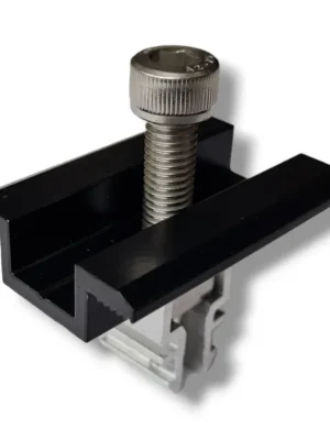 Preisreduziert TECNAL-Solarprofil-Mittelklemme - Click-fit mit Nut und Schraube - Schwarz lackiert; Liefer- und Preiseinheiten: per Stück