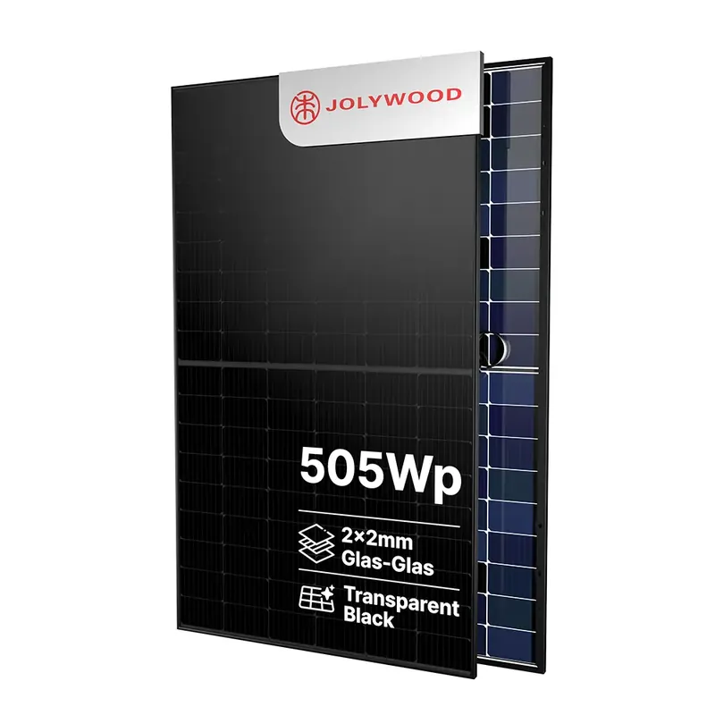 Neue Ware Jolywood 505W Full Black PV-Modul – (Bifazial | Glas-Glas | 108 Zellen) – JW-HD108N-R2 – Solar Panel