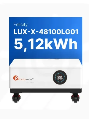 Felicity 5,12kWh PV-Speicher - LUX-X-48100LCG01 - Erweiterbare 48/51,2V LiFePO4 Batterie für Solaranlagen Expressversand