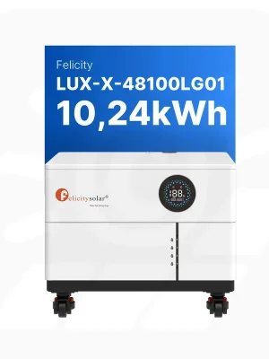 Felicity 10,24kWh PV-Speicher - LUX-X-48100LCG01 - Erweiterbare 48/51,2V LiFePO4 Batterie für Solaranlagen Kostenloser Rückversand
