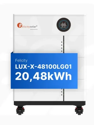 Felicity 20,48kWh PV-Speicher - LUX-X-48100LCG01 - Erweiterbare 48/51,2V LiFePO4 Batterie für Solaranlagen Kostenfreie Lieferung