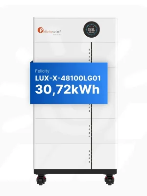 Knallerangebot Felicity 30,72kWh PV-Speicher - LUX-X-48100LCG01 - Erweiterbare 48/51,2V LiFePO4 Batterie für Solaranlagen