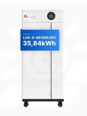 Markenware Felicity 35,84kWh PV-Speicher - LUX-X-48100LCG01 - Erweiterbare 48/51,2V LiFePO4 Batterie für Solaranlagen