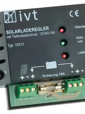 Neue Ware Shunt Solar-Laderegler IVT 12 V/24 V, 8 A, Modulleistung max. 55 W/110 W