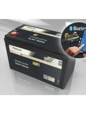 Online Kaufen LiFePO₄ Premium Batterie FORSTER F12-100XB 12,8 V/100 Ah 200 A-BMS-2.0 | Bluetooth Mess-Shunt