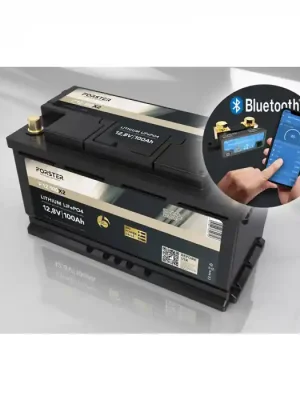 LiFePO₄ Premium Batterie FORSTER F12-100XB1 12,8 V/100 Ah 200 A-BMS-2.0 | Bluetooth Mess-Shunt | Untersitz Ducato Ford PSA VW-T6 TGE Wochenendangebot