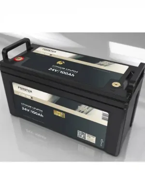 Echt LiFePO₄ Premium Batterie FORSTER F24-100X 25,6 V/100 Ah 200 A-BMS-2.0