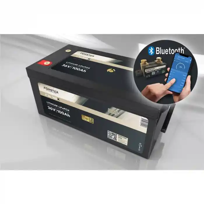 Wochenendangebot LiFePO₄ Premium Batterie FORSTER F36-100XB 38,4 V/100 Ah 200 A-BMS-2.0 | Bluetooth Mess-Shunt