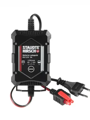 Aktuell Batterie Ladegerät Staudte Hirsch SH-3.170, 6 V/12 V, 2 A mit Hohlstecker für PS-300