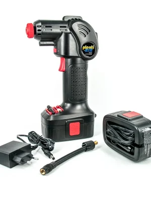 Ausverkauf Plenti Air Akku Handkompressor mit Li-Ion Akku und Auto Adapter - 12V NEUHEIT - Deutscher Kundendienst und viel Zubehör