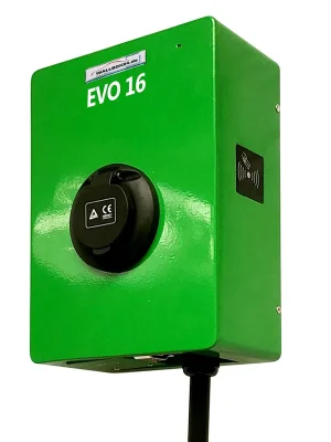 Angebot Ladegerät Wallbox EVO Serie 3 Phasen 400V 11kW 16A Typ 2 Steckdose grün für Elektrofahrzeug Hybrid EV