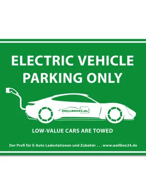 Angebot Wallbox24 Aufkleber Parkplatz E-Fahrzeuge Nr. 8 selbstklebende Folie Zubehör Elektromobilität