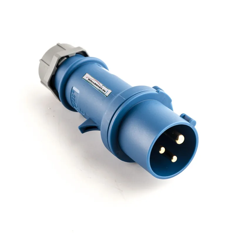 Wallbox24 Mennekes CEE Stecker 230V 16A 3 Polig IP44 blau Zubehör Ladestation Abverkauf