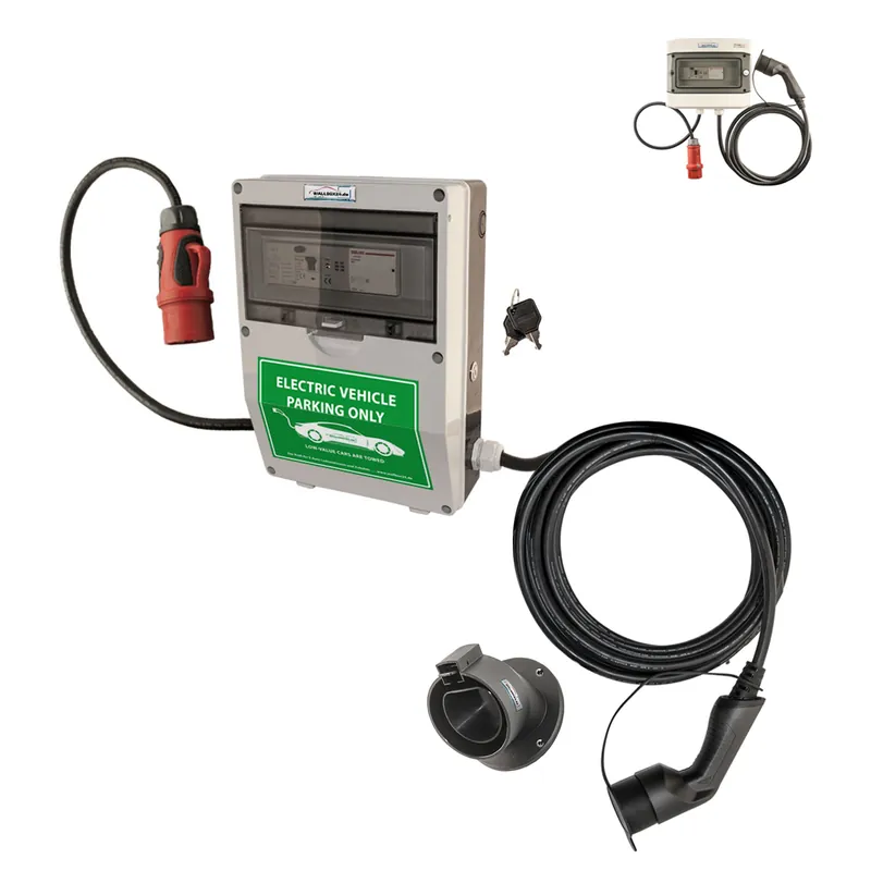 WB24 Wallbox 3 Phasig 400V 11kW 16A Typ 2 5m Ladestation mit Schlüsselschalter für Elektro-/Hybridautos Super-Preis