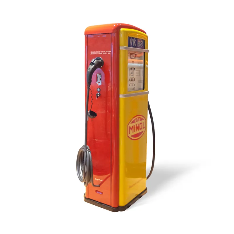 Wallbox24 Exklusive Retro original Minol Tanksäule mit Ladestation für Elektrofahrzeuge Gratis Versand