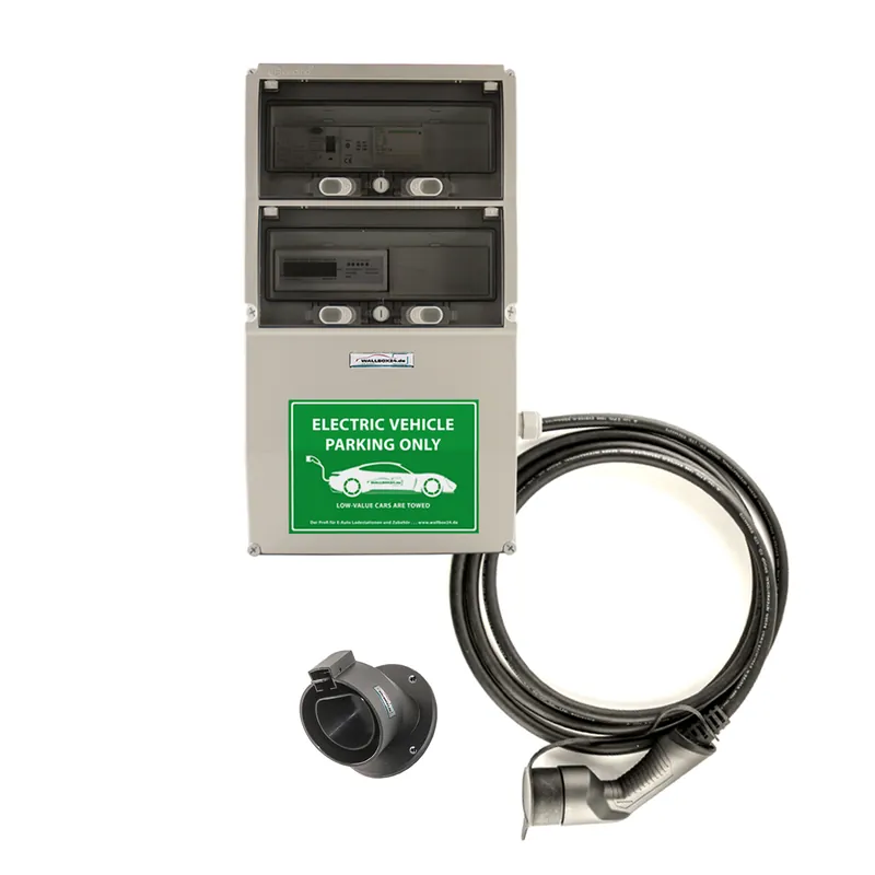 Saisonangebot WB24 Wallbox 3Ph 400V 22kW 32A Typ 2 5m Ladestation mit Stromzähler und Bluetooth für Elektro-/Hybridautos